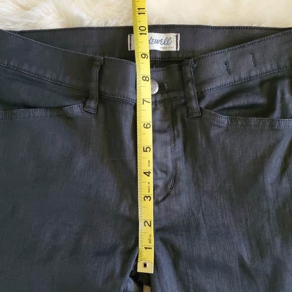 Madewell Skinny Skinny Racetrack Black Coated Moto Jeans Size 28 - Picture 12 of 13